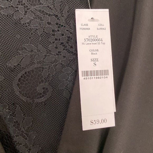 WHBM Lace Inset Top - Picture 3 of 6